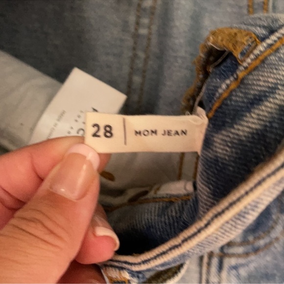 NWOT PACSUN PATCH MULTICOLOR MOM JEANS - Picture 3 of 4